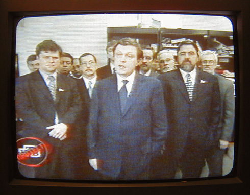 "Яблочники" в эфире канала НТВ в ночь с 3 на 4 апреля 2001 г.