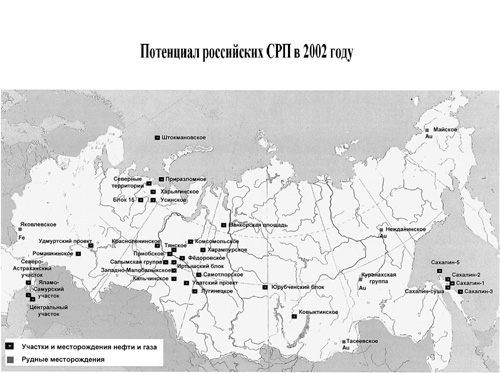 Потенциал российских СРП в 2002 году