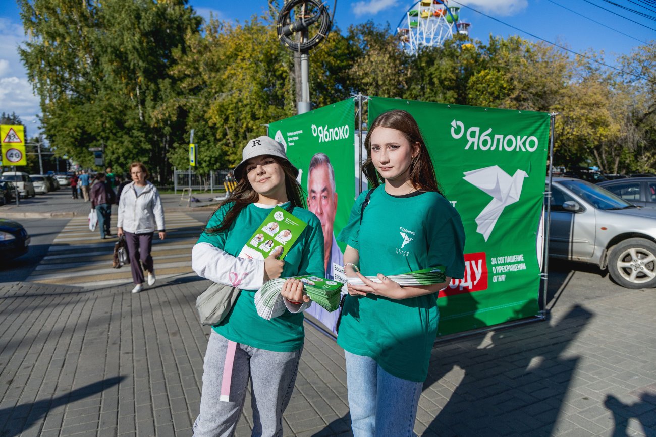 Агитационный пикет в Томске/ пресс-служба партии